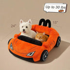 Cute Cat Beds Kitten Beds, Soft Small Dog Beds, Washable Pet Beds for Puppy and Kitty, Funny Supercar Cat Toys, 24 Inch