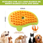 Steam Brush for Cats Shedding, 3 in 1 Steamy Water Pet Hair Removal Comb with Steamer, Spritz Comb for Dog, Indoor Cat Spray Mist Grooming Defur Brush, Cepillo Vapor Gato Perro, Steaming Cleaning Spa