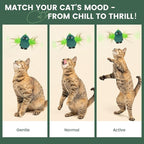 Gardner Pet Cat Toys Flapping Bird (No Flying),Touch Activated with Realistic Flapping Wings and Chirping Bird,Hangable Flying Kitten Interactive Toy,USB Rechargeable Indoor Kitty Exercise Toys,Green