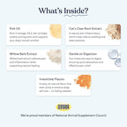 Pawfy Advanced Pain Management - Essential Vitamins & Supplements with Omega 3 |Joint Supplement for Dogs - Supports Hip & Joint Health for Small, Medium, Large Breeds | 30 Fast-Acting Chews