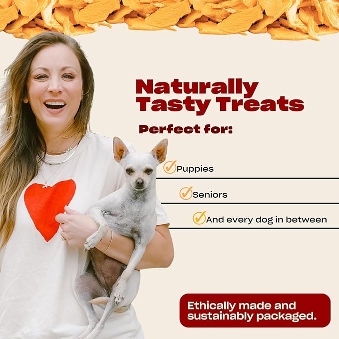 OH NORMAN! Single Ingredient Pumpkin Dog Treats by Kaley Cuoco, Healthy Dog Treats for All Life Stages and Breeds, Air Dried, Ethically Sourced in Canada, 6 Oz
