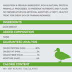 OPET Freeze Dried Cat Treats - Single Ingredient High Protein Pet Food, Healthy Training Snacks, Freeze Dried Duck Food Toppers for Cats and Dogs, Grain Free（Duck, 1.59 oz）