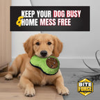 Bite Force - Durable & Strong Dog Toy Avocado Squeaker, Kevlar-Reinforced for Aggressive Chewers for Small Medium Large Dogs - Green.