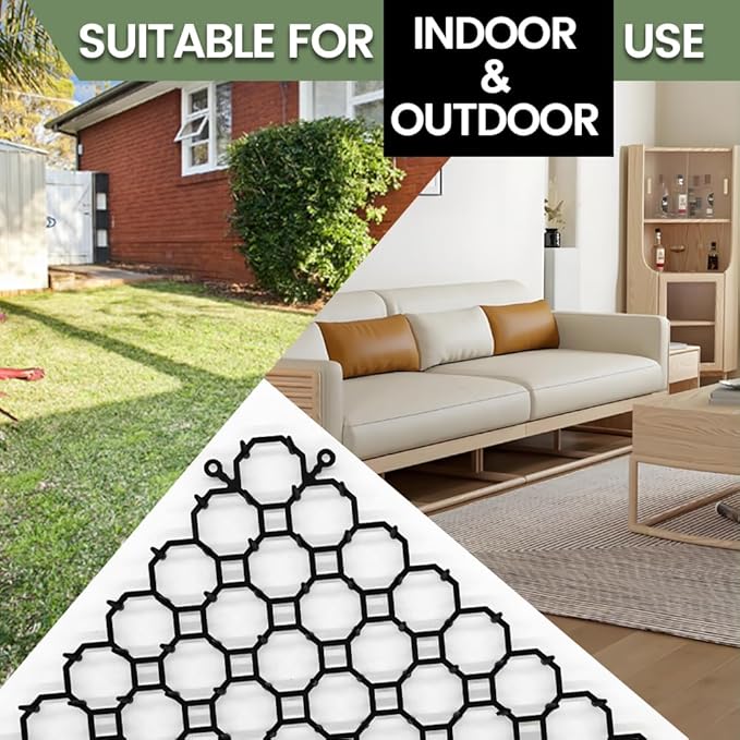 20 Pack Cat Deterrent Mat with Spikes, 16 x 13 inch Humane Cat Repellent Mat to Protect Plants, Sofas & Doorways, Safe & Effective Animal Barrier