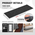 Cat Scratching Climbing Carpet Mat, Adhesive Trimmable Cat Post Covered Pad Replacement for DIY Cat Tree Shelf Couch Corner Wall Cat Scratcher Furniture Protector (Black, 78.7x15.8In)