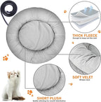 Heated Cat Bed for Cats and Small Dogs, Winter Cozy Heated Pet Bed with Warming Constant Temp, Washable Cat Bed for Indoor Cats, Electric Cat Heating Pad for Kittens, Folded Ear Cats, Elder Cats