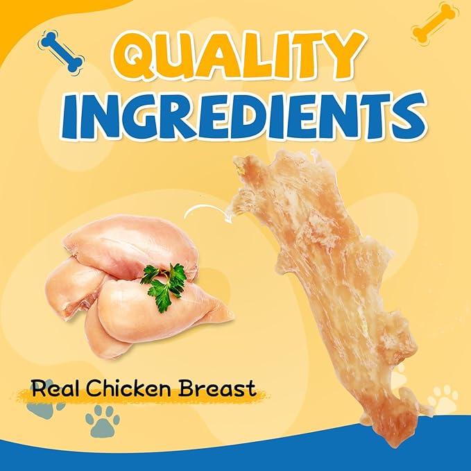 gazeupon Chicken Jerky Dog Treat,Training Treats for Dogs w/Glucosamine Chondroitin, High Protein, Made with Real Chicken