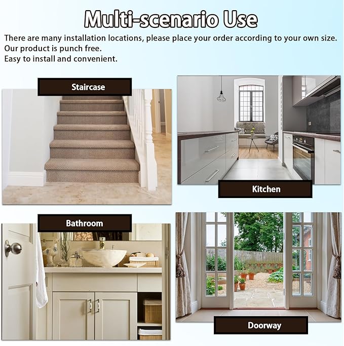 115“-134.6" Wide Baby Gate for Stairs, Mom's Choice Awards Winner-Self Closing Dog Gate Indoor for Doorways, No Drilling Pressure Mounted Pet Gates for Kids, Easy Walk Through Safety Gate, White.