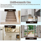 115“-134.6" Wide Baby Gate for Stairs, Mom's Choice Awards Winner-Self Closing Dog Gate Indoor for Doorways, No Drilling Pressure Mounted Pet Gates for Kids, Easy Walk Through Safety Gate, White.