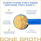 Native Pet Bone Broth for Dogs and Cats - Made with Real Beef Bone Broth, Dog Food Toppers for Picky Eaters- Provides Extra Hydration & Nutrition for Joint Strength, Immunity & Heart Health-192 Scoops