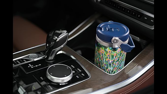 30oz Peacock Tumbler with Handle and Straw, Stainless Steel Vacuum Insulated Coffee Tumbler, Travel Mug Water Bottle, Peacock Stuff Accessories Decor, Peacock Gifts for Women