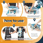 Pet Dog Front Carrier Backpacks, Legs Out Secure-Fit Dog Front Carrier for Small Dogs Up to 17 lbs, Adjustable Hands Free Pet Chest Carrier for Hiking Cycling (S, Blue)