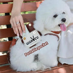 Dog Lift Harness Dog Carrier VES Harness Adjustable Leash with Small Puppy Treat Bag,Fits Most Cars,XS