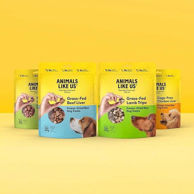 Premium Dog Treats, Freeze-Dried Raw 100% Grass-Fed Beef Liver, Single Ingredient, Protein Rich, Non-GMO, No Wheat or Corn, 3 oz