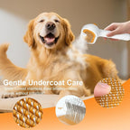 Pet Steam Brush for Dog & Cat - 3-in-1 Steam Grooming Brush for Shedding & Hair Removal - Self Cleaning Spray Comb with Mist for Long Haired Pets - Includes 2*Waterless Shampoo, Yellow