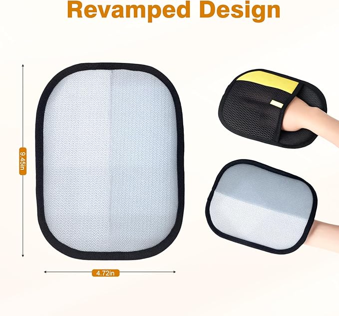 2Pcs Pet Hair Removal Gloves for Cats and Dogs. The Latest Reusable electrostatic pet Hair Removal Gloves.Pet Hair Removal Tool Suitable for Sofas, Bed Sheets, Clothing, and car Seats