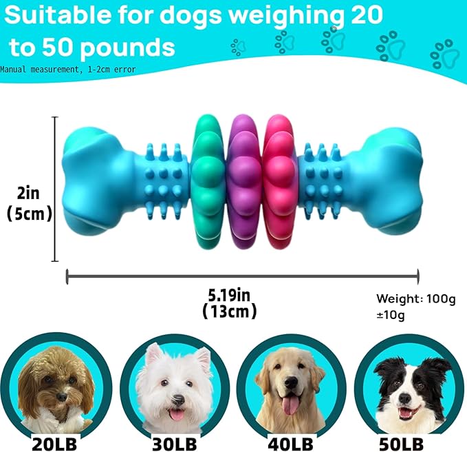 Puppy Teething Toy – Dog Chew Toy for Small Dogs and Puppies, Interactive Puppy Toy for Teething, Dog Teeth Cleaning Aid