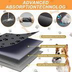 18"×30" Dark Grey Absorbent Dog Mat for Food and Water Bowl- Quick Dry Durable Feeding Mat for Dog and Cat Easy Cleaning Pet Supplies for Messy Pets