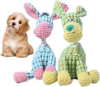 Indestructible Dog Toys,2025 New Dogs Plush Toy for Aggressive Chewers,Squeaky Durable Chew Toy for Indoor Pups Teething,Stuffed Toys for Small Medium Large Animals (Green Dog+Donkey)