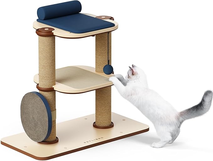 PETLIBRO Infinity Cat Tree Tower for Indoor Cats, Modular Design with Cat Bed, Toy, Felt Pads, Sisal Scratching Posts, 2-Second Setup, Sturdy Multi-Level Activity Center Cat Condo for Any Room