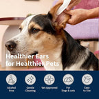 MIOSSZI Dog Ear Cleaner - Finger Wipes for Dogs & Cats Ear Wipes for Itch Relief Remove Wax & Odor, Dog Teeth Cleaning Wipes-Dog Ear Finger Wipes 50ct