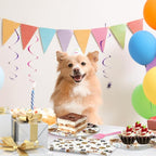 48Pcs Dog Pawty Birthday Party Decorations Dog Theme Party Decorations with Puppy Birthday Baby Shower Forks Plates and Napkins Supplies