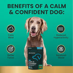 VETRISCIENCE Calm & Confident Chews, Composure Clinically Tested Calming and Anxiety Supplement for Dogs, Reduce Stress and Fear, Ideal for Thunderstorms, Fireworks and Travel, Chicken, 60 Count