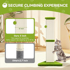Cat Scratching Post 32 Inch Tall Cat Scratching Post for Indoor with 5 Inch Diameter Post and Ball Cat Scratcher for Medium and Large Cats