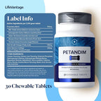 Petandim Dog Vitamins (30 Chewable Tablets), Antioxidants Reduce Oxidative Stress, Joint Supplement for Dogs, Skin and Coat Supplement, Omega-3 & Collagen for Dogs, Chicken + Bacon Flavor