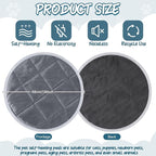 2 Pcs Cat Heating Pad Round 16 Inch Self Heating Cat Mat Washable Heated Cat Bed Anti Slip Cat Warming Pad Pet Bed Mat for Kennel Dog Crate Indoor Outdoor(Gray,19 Inch)