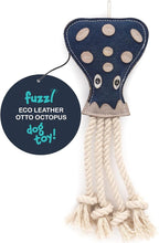 Eco Leather Otto Octopus Natural and Tough Dog Toys - Long Lasting Chew Toys for Aggressive Chewers - Strong Dog Toy for Dogs and Puppy