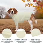 IECOii XXXL Dog Sweater,Warm Dog Sweaters for Extra Large Dogs Girl Boy,Stretchy & Cozy,Turtleneck Knitted Pullover for Pet Wear On Holiday,Easy On Doggy Sweatshirt for Labrador (White,XXXL)