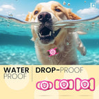 Waterproof AirTag Dog Collar Holder for Apple Tracker Rose Red