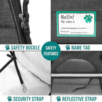 PetAmi Airline Approved Soft Sided Dog & Cat Carrier, Ventilated Pet Carrying Bag - Medium/Large, Heather Dark Gray