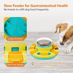 Potaroma Dog Puzzle Toy 2 Levels, Slow Feeder, Pup Food Treat Feeding Dispenser for IQ Training and Entertainment for All Breeds 4.2 Inch Height