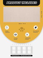 78.7"x15.8" Cat Scratch Mat, Trimmable Self-Adhesive Carpet, DIY Climb Cat Scratcher for Furniture Couch or Wall Protector, Covering Cat Scratching Post Replacement Pads (Beige)