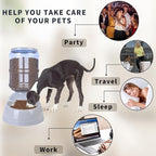Automatic Dog Feeders,3 Gallon Capacity Gravity Food Dispenser for Large Dogs,Automatic Dog Feeder Large Breed, Pet Feeder Station Food Dispenser