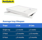 PetSafe ScoopFree Disposable Crystal Cat Litter Tray - Easy Cleaning Box - Refill Tray for Electric Litter Box - Fragrance Free - 4.3 lb Bags - 3 Pack