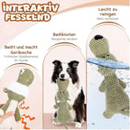 Indestructible Dog Toys,2025 New Dogs Plush Toy for Aggressive Chewers,Squeaky Durable Chew Toy for Indoor Pups Teething, Stuffed Toys for Small Medium Large Animals (A-Grey+Green)
