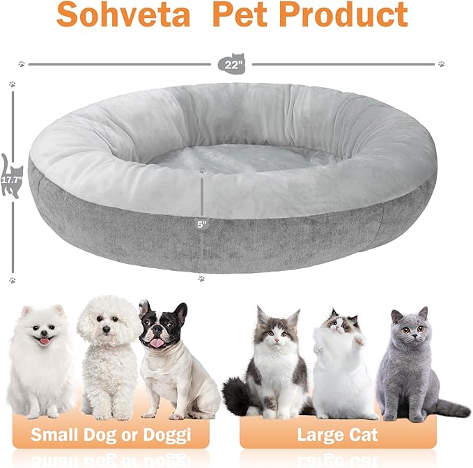 Heated Cat Bed for Cats and Small Dogs, Winter Cozy Heated Pet Bed with Warming Constant Temp, Washable Cat Bed for Indoor Cats, Electric Cat Heating Pad for Kittens, Folded Ear Cats, Elder Cats