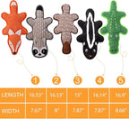 5 Pack No Stuffing Squeaky Dog Toys for Aggressive Chewers - Interactive Durable Plush Chew Toy with Crinkle Paper, Safe Pet Toy for Small to Large Breed, Ideal for Puppy Gifts & Tug of War Toys