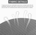 Cat Harness and Leash Set, Upgraded Escape Proof Adjustable Vest with Lead for Kitten Puppy Outdoor Walking, Soft Breathable Mesh Jacket with Reflective Strips for Dark Night, M, Gray