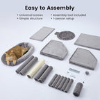 Gardner Pet 41" Tall Gothic Cat Tree for Medium-Large Cats, Heavy Duty Cat Tower with 2.8in Posts & Washable Top Perches, Space-Saving Cat Furniture for Apartments, Easy to Assembly