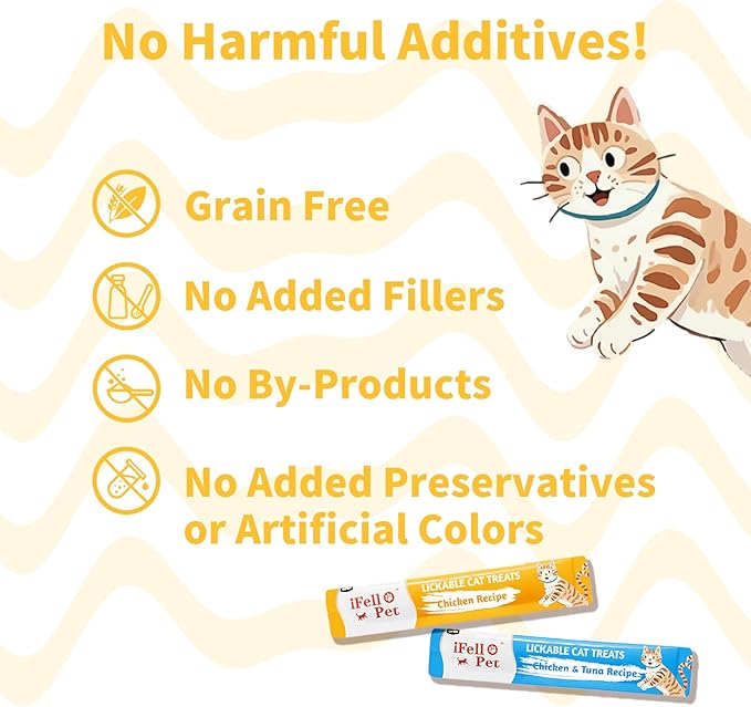 Cat Treats Lickable, Variety Pack - Lickable Cat Treats Squeeze Up, with Tuna, Salmon, Chicken Flavor, Grain-Free for Skin & Coat Support, 0.53 oz(Pack of 12)