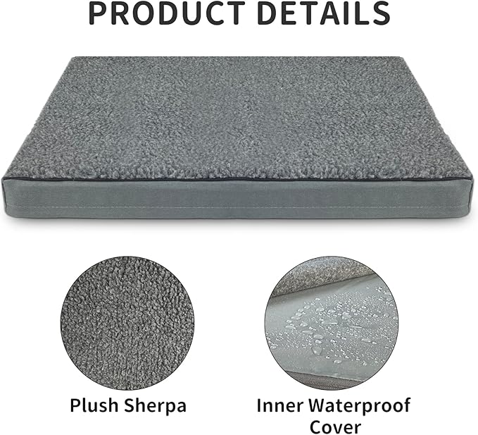 Heated Pet Beds for Indoor/Outdoor Cat & Dog Orthopedic Foam Warming Cat Beds Auto Temperature Control, Washable Cover with Waterproof Liner Thermo Kitty Electric Heating Bed