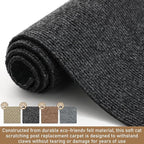 Cat Scratching Climbing Carpet Mat, Self-Adhesive Trimmable Anti Cat Scratcher Couch Furniture Protector from Cat Claws, Cat Post Covered Pad Replacement for DIY Cat Tree (Dark Gray, 15.8" x 40")