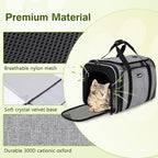Pecute Expandable Cat Carrier, Soft Side Pet Carrier with Seat Belt, Dog Carriers for Small Dogs, Portable & Foldable Cat Bag Carrier Great for Travel, Outdoor, Hiking, Camping