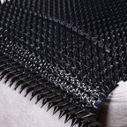 16 Pack Cat Repellent Outdoor Mat Cats Dogs Plastic Bendable Spiked Deterrent Training Repellent PET Mats with Spikes for Indoor Outdoor Supplies, 18.3 Square Feet, 16 x 13 Inch(Black)