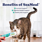Solid Gold Lickable Cat Treats - Limited Ingredient Chicken SeaMeal™ Squeezable Healthy Cat Treats for Indoor Cats - Snack & Topper Squeeze Ups for Cats w/Seaweed for Gut & Immune Support - 3oz/30ct