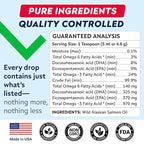 STRELLALAB Wild Alaskan Salmon Oil for Dogs - Natural Omega 3 for Dogs & Cats, Itch & Allergy Relief, Skin & Coat Support - Fish Oil Liquid, EPA+DHA Fatty Acids for Hip&Joint, Immune Health 32 OZ